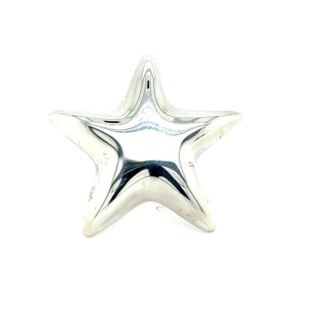 Tiffany & Co Estate Puffed Star Brooch Sterling Silver TIF637